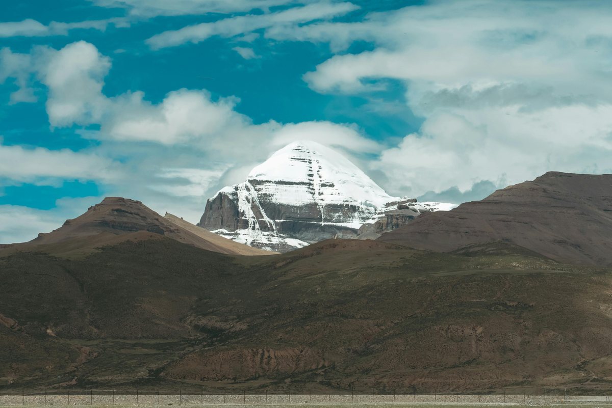 Mount Kailash through the clouds